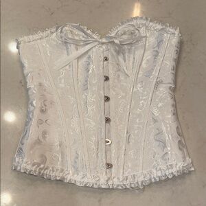 Lace Up Corset Top Ruffle Strapless Size Small - New In Bag